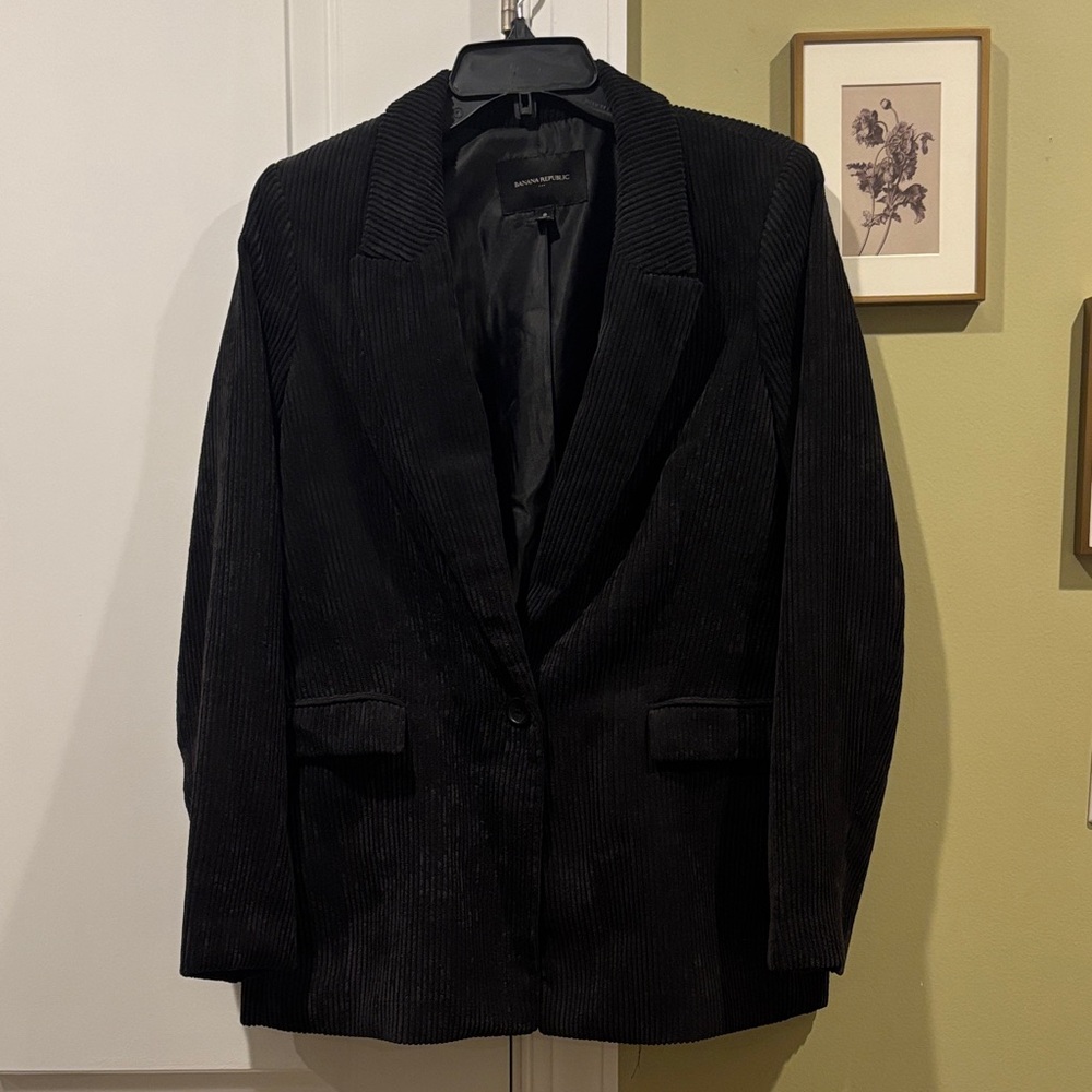 Banana Republic Black Corduroy Blazer